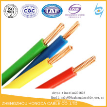 Thw cabo AWG SIze 8 4sqmm fio de PVC encalhado cobre